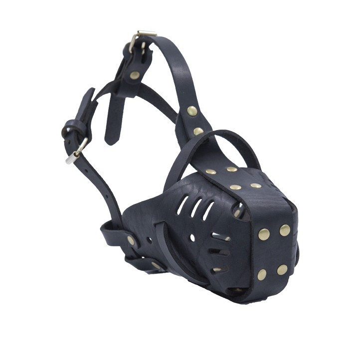 Leather Cage Dog Muzzle